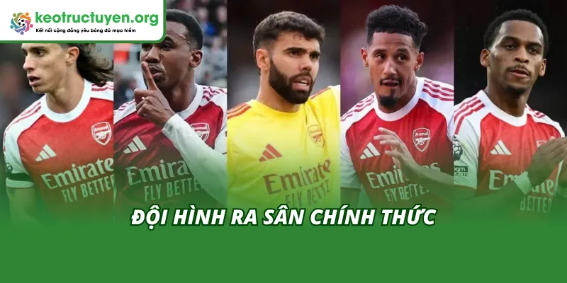 Đội hình ra sân chính thức của hai đội Sunderland vs Arsenal